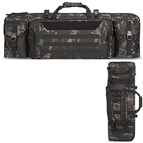 ANSNOW Gewehrkoffer Weicher Gewehrkoffer Doppelter Waffenkoffer Lange Gewehrtasche Schusswaffenaufbewahrung Und -Transport Gewehrpistolen-Rucksack Für Jagdschießen/Vgl/107Cm