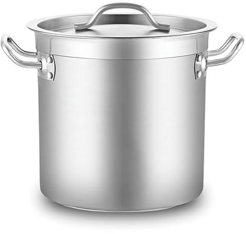 Suppentopf aus Edelstahl, tiefe Koch-Brüheimer mit Deckel, Hochleistungs-Dampfgarer in Lebensmittelqualität, for Öl, Meeresfrüchte, Brühe, Salzlake, Küche(Size:67L)