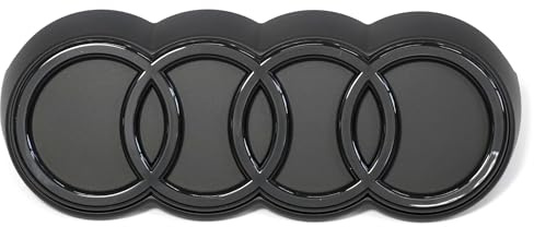 Audi 8Y08536003FZ Ringe Zeichen vorn Kühlergrill Black Edition Emblem Logo, schwarz/anthrazit *** nur für Facelift ab Produktion Februar 2024 ***