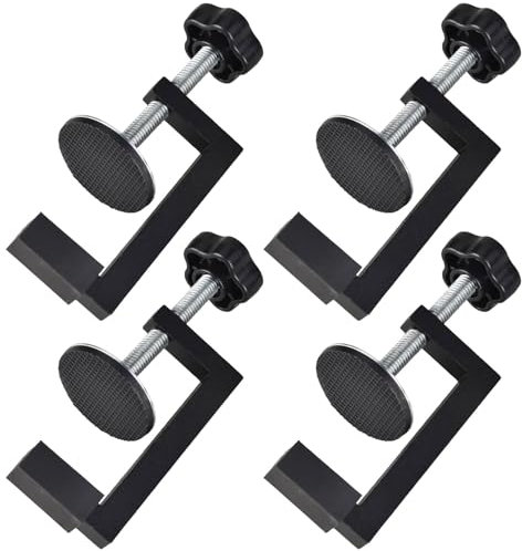 peuqcen 4 Stück 10-57 mm Tischklemme, Robust und Einfach zu Bedienen, Schraubzwingen Klein, Kompakt und Tragbar, C Klemme, für Schweißarbeiten, Tischler, Gebäude, Haushaltsmontage (Schwarz)