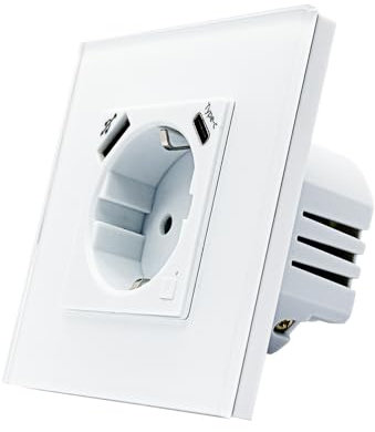 Zigbee Wall Socket Smart Outlet Need Zigbee Hub, 2.4 Ghz Wi-Fi,Timer Function Tuya Alice Smart Life Alexa 220v, 20w Pd Fast Charge, Type-C And Usb No Intelligent Functions
