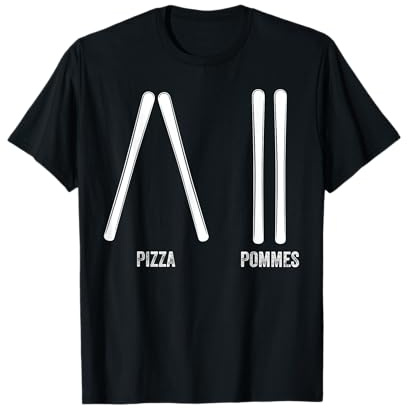 Skilehrer Pommes Pizza Skischule Betreuer lustig Lehrer Ski T-Shirt