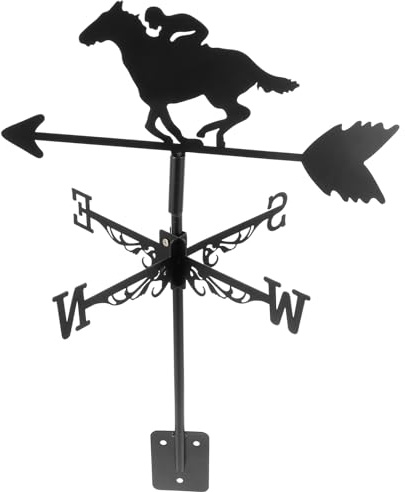 VICASKY Girouette rétro en métal pour jardin, indicateur de direction du vent élégant pour pelouse et terrasse, artisanat fin, installation facile, cadeau pour le vol
