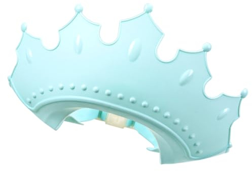Verstellbare Kinder Shampoo Haube in Kronenform für Babys und Kleinkinder | Tpe Pp Design, Schützt Augen Ohren und Mund, Grüne Ausführung