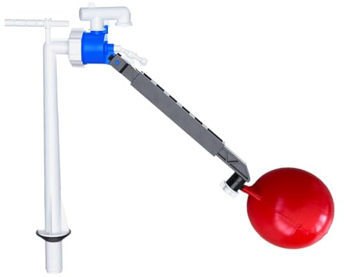 PlumbEZ Toilet Cistern Fill Valve Bottom Entry with Float - 1/2 Toilet Fill Valve with Adjustable Arm | Ballcock for Toilet Cistern with Ball Float