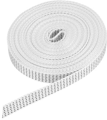 QUARKZMAN Cinghia Per Tapparelle 6 m, 14mm, Per Tapparelle, Avvolgibile a Vite, Montaggio Superficiale, Per Porte, Finestre, Tapparelle, Nastro Cinghia, Veneziane, Tapparelle, Nera/Bianca