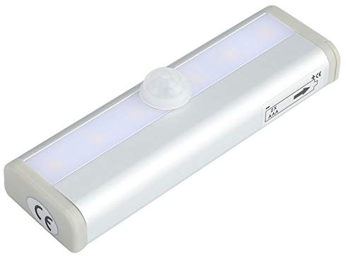 Acouto Sensore di Luce a LED, Alluminio, Rilevamento Automatico Diurno e Notturno, LED Bianco Ad Alta Efficienza, Lampada a Induzione con Sensore di Movimento per Utenti di Armadietti o Guardaroba