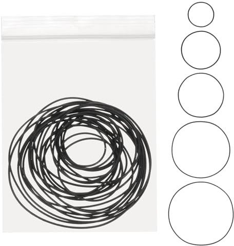 QUARKZMAN 2 Jeux De Joints Toriques pour Montre Kit De Remplacement 0.5mm Étanche Élastique Caoutchouc O Ring Joint Arrière Outils De Réparation pour Réparation De Montre