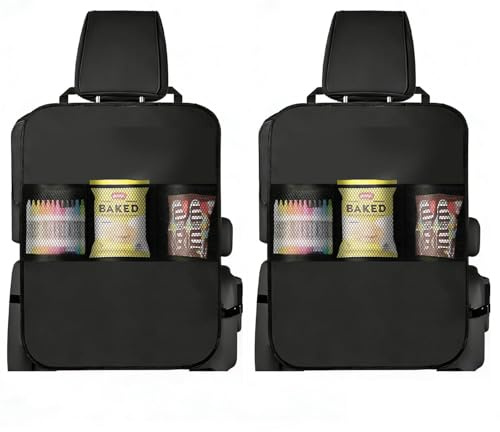 VoxelTek Protection siège arrière Voiture 2PCS Anti-Coup de Pied/saleté 45x60cm, Dossier Auto Oxford Universel pour berline/SUV/Jeep