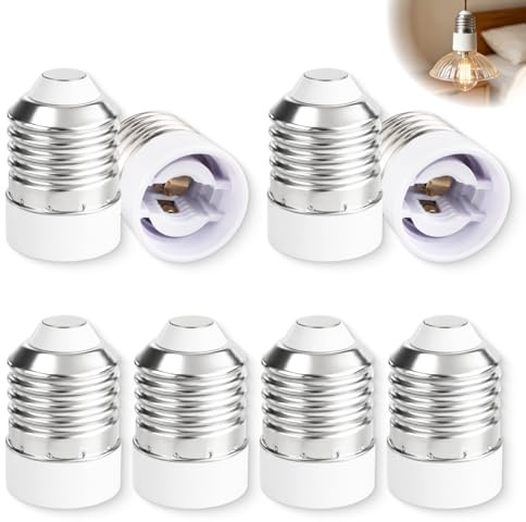 8 PCS E27 auf E14 Lampensockel Konverter, E27 Auf E14 Adapter Lampenfassung Für LED Halogen Adapter Kompakter Lampensockel Für Flexible Beleuchtung Zuhause Büro Werkstatt