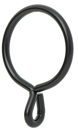 Ivilon Draperie Œillet Anneaux de Rideaux – 4,3 cm Bague pour Crochets à Broches, Lot de 14 Art déco Noir