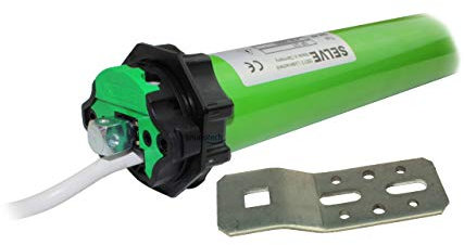 smarotech® Rollladen-Umrüstset: Universal-Rohrmotor Selve SP 2/15 inkl. Einbruchschutz durch patentierte SecuBlock, 4-Kant-Lager, Anschlusskabel und SW 60 Adapter. (SP 2/15 ohne SecuBlock)