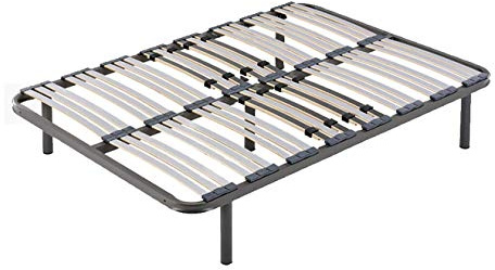 HOGAR24 ES Somier Multiláminas con Regulación Lumbar + 5 Patas Cilíndricas de 26cm, 140x190 cm