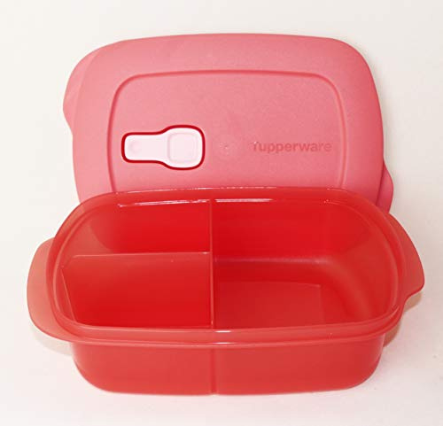 TW TUPPERWARE Micro Crystal Wave 1,0L ROSA mit Einteilung Mikrowelle Geschirr + Minifaltsieb Schwarz