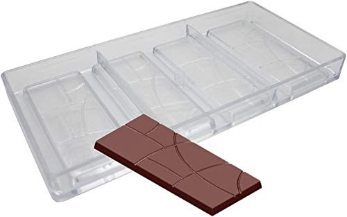 DUBENS Plain Bar Chocolate Mold Polycarbonate Candy Bar Mold Fancy Bars PC Chocolate Mould Form Candy Pudding Jelly Mould Gebäck Backen Süßwaren Werkzeuge