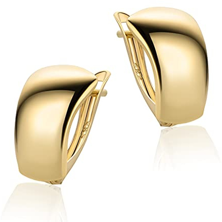 PRINS JEWELS 14 Karat 585 Gold Ohrringe Creolen Gelbgold Glänzend | Ohrschmuck – SIT10