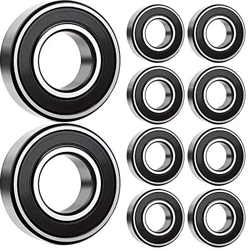 10 Stück MR128-2RS Kugellager 8 mm x 12 mm x 3,5 mm doppelt geschützte Rillenkugellager für DIY, Drehbänke, Motoren, 3D-Drucker, Fräsmaschinen, verschiedene mechanische Geräte, etc. | Lagerstahl; vorgeschmiert; kompakte Größe für kleine Motoren und Präzisionsgeräte