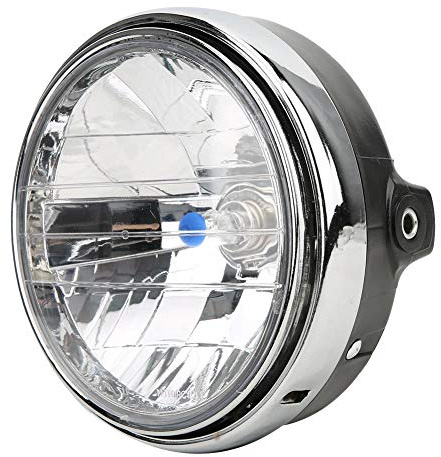 EBTOOLS Phare et Lumière de Moto 7 Pouces Universel Avant Adapté pour Moto, Protection Avant Cb, 7 Phare de Moto, MB