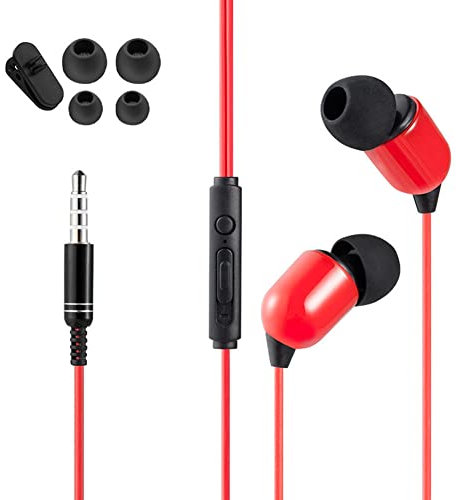 Fiauli Auriculares con Cable de 3 Metros y 3,5mm, Auriculares de Sonido HiFi, transmisión de Ruido, Universal en Vivo con/sin micrófono, Bajos para Estudio Deportivo con micrófono