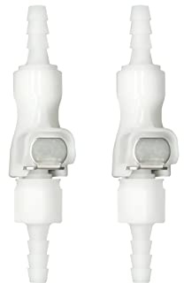 BBTUS 2 Sets 3/16 Kunststoff Tube Insert Schnellverschluss Trennkupplung | 2männlich+2weiblich Schlauch Schnellverbinder mit Absperrventil, Schlauchstutzen Kupplung mit Verschluss schnellkupplung