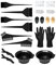 Guokoo 20 Pcs Hair Dye Kit - DIY Salon Hair Coloring Bleaching Tools Set - Includes Disposable Shawl Shower Cap, Hairpins, Brush Comb, Hair Tinting Bowl, Dye Brush, Ear Cover and Gloves