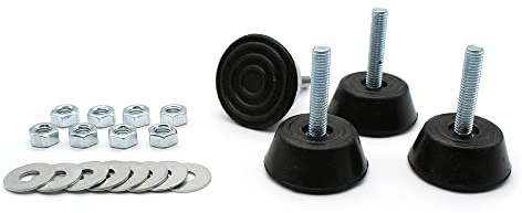 DOJA Barcelona | Schwingungsdämpfer Klimaanlage 4er Pack | Bodenhalterung Silentblock S-40 | Max.55 Kg | mit Muttern und Unterlegscheiben | Antivibrationsfüße | für Bodengerät von Klimaanlage
