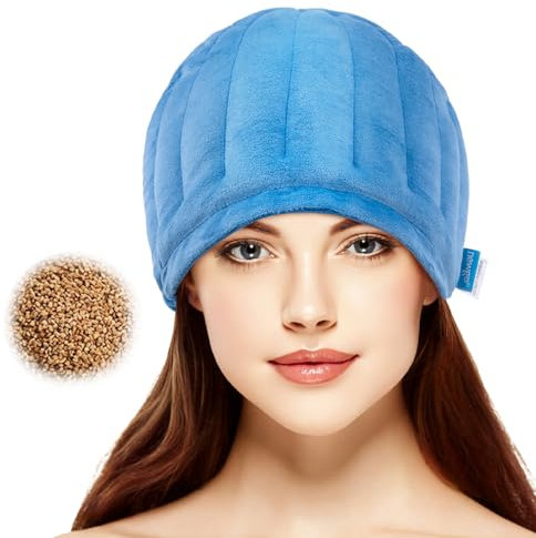 NEWGO DE Körnerkissen - Mikrowelle Wärmekissen für Kopf Heizkissen Hut Spannungskopfschmerzen Migräne Headache Relief