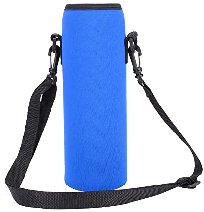 VGEBY Wasserflaschenhülle, Neopren-Wasserflaschen-Tragetasche, Outdoor-Sport-Wasserflaschen-Thermohaltertasche, Verbrühungssichere Schutzhülle mit Riemen