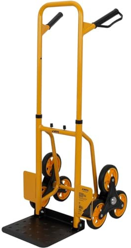 VITO Sackkarre Treppensteiger klappbar | 150kg Tragkraft | Handkarre zum klappen - Transportkarre | klappbar | Treppensteiger | robuste Sackkarre | Stapelkarre mit Vollgummireifen VICTDE150