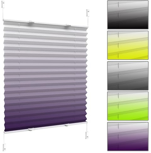Stores Store Plissé sur Mesure 40 x 190 cm Store Plissé Easyfix, Thermique Volet Roulant sur Mesure pour Toutes Les fenêtres intérieures pour Fenêtres Et Portes, Pourpre