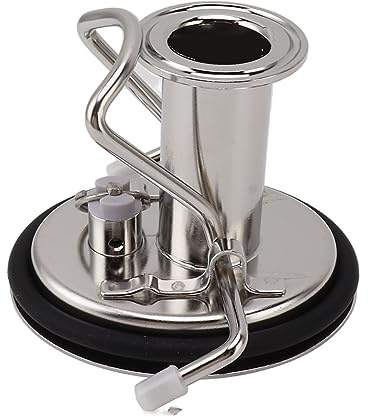 Tyenaza Cornelius Keg, Stainless Steel Beer Keg Lid Soda Keg Lid Carbonation Keg Lid with 1.5in 3 Clamp Ring for Homebrewing