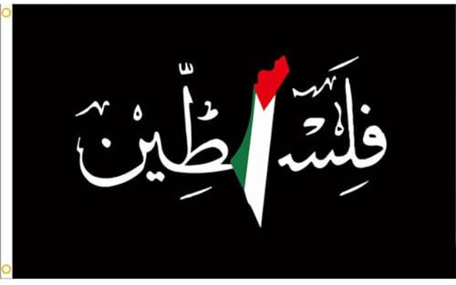 Haowul Banner Extérieur du Drapeau Arabe Palestinien All Météo Palestine Solidarité Fraphique Decoration Proof De Fade 90x150cm Flags