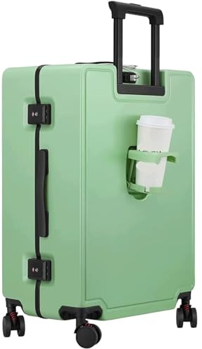 ASHSDI Koffer Reisekoffer Trolley Multifunktionales Handgepäck-Sicherheits-Diebstahlschutz-Hartschalengepäck Mit Großem Fassungsvermögen Boardcase Handgepäck (Color : Grün, Size : 24 in)