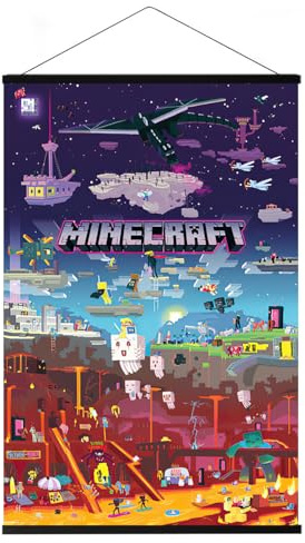 Close Up Minecraft - Poster (World Beyond) (Größe: 61cm x 91,5cm) (Poster & Magnetische Posterleisten)