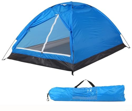 Tente de camping automatique pour 2 personnes pour tente instantanée, légère, imperméable, facile à installer pour le camping, la randonnée, l'alpinisme, la plage (bleu)