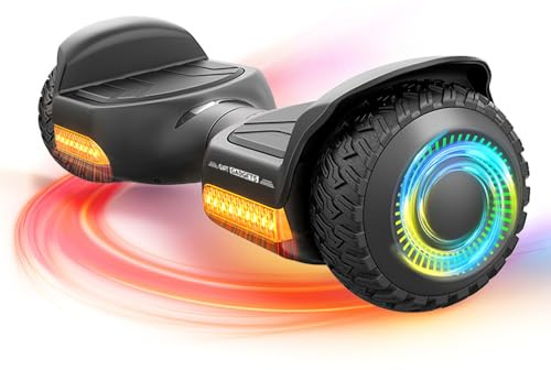 Gift Gadgets G1 Lite Streamline Pink Hoverboard | 6.5-Inch Self-Balancing Scooter with Bluetooth Speaker, LED Wheels, and Lights | Balance Hover Board for Kids & Adults