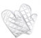 YFaith Gant Cuisine Four, 1 Paire Gants Four Anti Chaleur Coton, Lavable Argent Gants de Cuisine, Jusqu'à 180 °C, avec Boucle de Suspension, pour Four à Micro-Ondes et Repassage