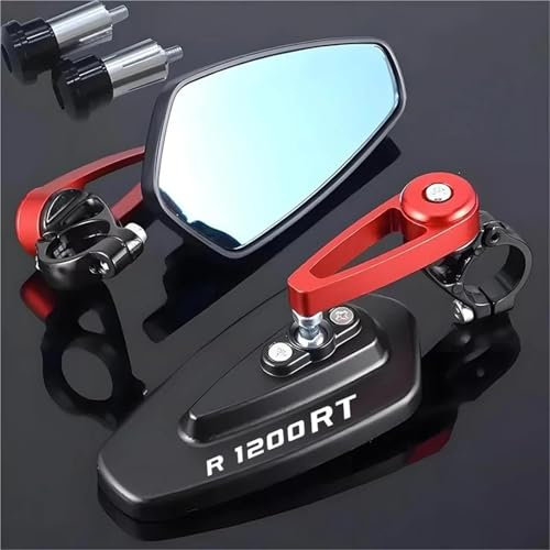KCBHSH Seitenrückspiegel Motorrad-Lenkerendenspiegel Für R1200RT R1200 RT R 1200RT 2004-2023 Lenker-Rückspiegel 1 Paar(ROT)