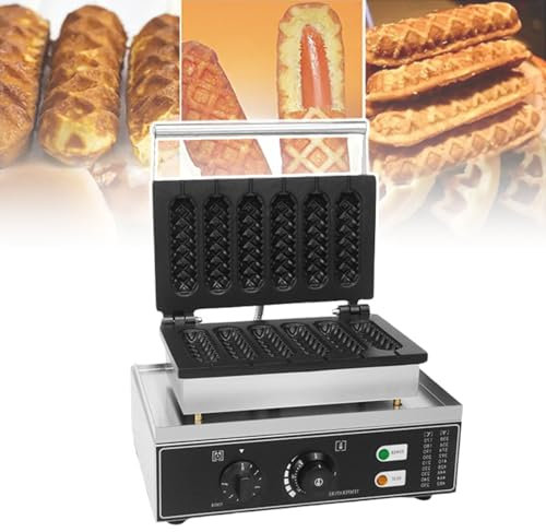 HCAUYNN Commercial Electric Corn Dog Makers, Non Stick Stick Waffle Hot Dog Maker,Suppress Corn Dog Maker Machine,110V