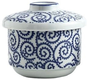 Soupière En Céramique Petit bol à soupe en céramique avec couvercle, vaisselle ménagère en céladon, bol à œufs cuits à la vapeur, soupière étanche, fournitures de cuisine(Color-D)