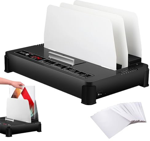 Naturalpowev Bindegerät, 55-mm-Thermobindegerät, 550 Blatt Kapazität, digitales Touchpanel, elektrisches Thermobindegerät für Dokumente im A4-/A5-Format, Wird mit 50 Bindedeckeln geliefert,6mm-Covers
