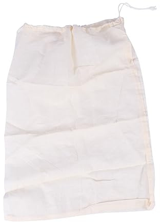 UKCOCO 1pièces Filtre Coton Réutilisable Avec Cordon Filtration Fine Pour Thé Café Lait Végétal Et Épices Facile à Nettoyer