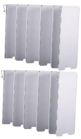 POPETPOP 1 Pz paravento per fornelli a Gas Parabrezza da Cucina da Campeggio Parabrezza della Stufa Pieghevole Lenzuola Culla Lenzuola paravento Esterno paravento da Picnic Silver