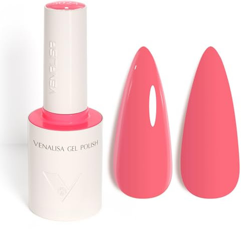 VENALISA Vernis à Ongles Gel Semi Permanent Rose corail Coral Pink Gel Polish Nail UV Soak off Vernis Manucure