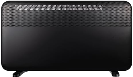 TCP 2000W Convection Panel Heater, Slim Black Design, Fast Heat, Digital Thermostat, 24H Timer, Weekly Program, Quiet, Energy Efficient, Wall Mounted or Freestanding Electric Heater