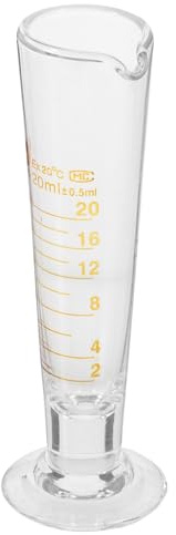 BESPORTBLE Laboratory Glass Measuring Cup 20ml Triangular Beaker Spout Precision Graduated Glassware for Science Experiments for Chemistry Projects and Home Use