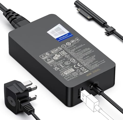 Surface Pro Charger,102W 15V 6.33A Microsoft Surface Charger for Surface Book 1/2/3, Surface Pro 3/4/5/6/7/7+/8/9/10, Surface Laptop 1/2/3/4/5/6/7, Surface Go, Surface LaptopGo, Surface Laptop Studio