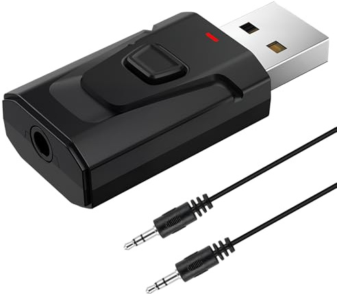 Bluetooth Adapter 5.0: 4-in-1 USB Sender & Empfänger, Universeller Wireless Audio Adapter für PC & TV