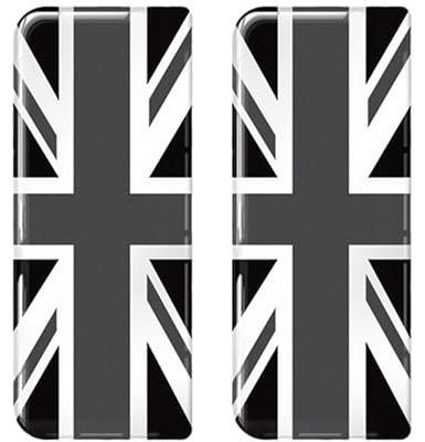 2 x 3D UK JACK Gel Silicone Badge Car Number Plate Self Adhesive Stickers | GB UK Union Jack Flag ForMotorcycle & Car Registration Plate Set