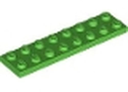LEGO Plate 2 x 8, Part 3034 (Bright Green, 2, count)